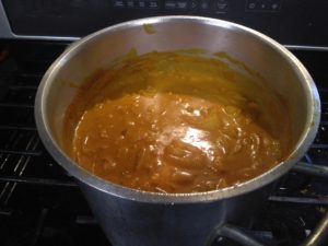 a boiling pot of curry
